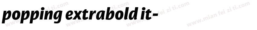 popping extrabold it字体转换